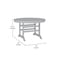 Flash Furniture Colonel Commercial Grade Indoor/Outdoor 48-in Rnd Recycled HDPE Adirondack Dining Table for 4, Gry LE-HMP-248-01-GRY-GG - alternate 3